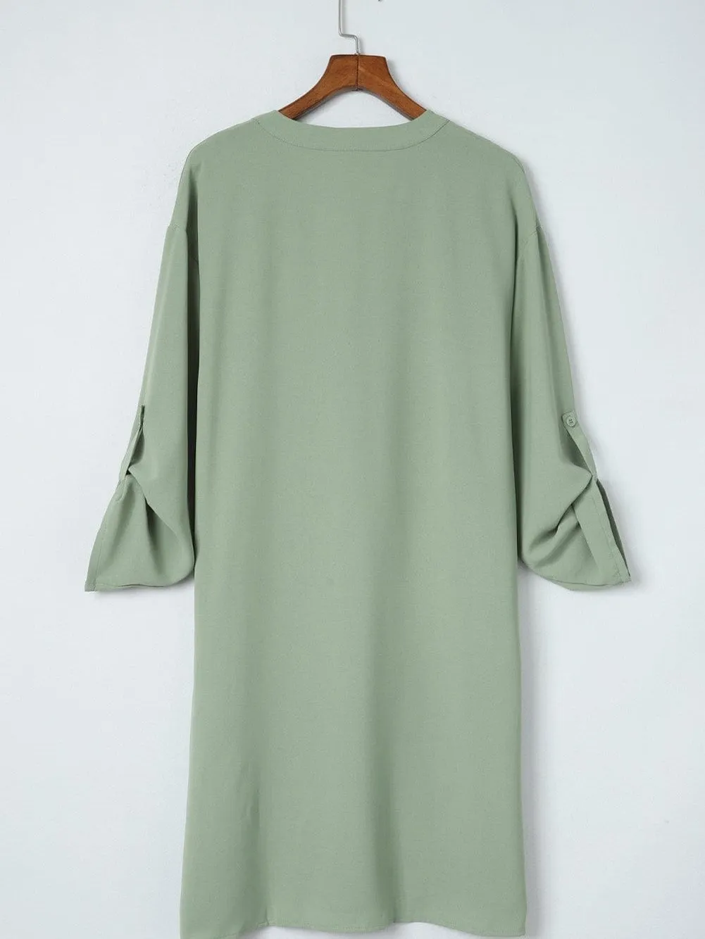 3/4 Sleeve V Neck Casual Top