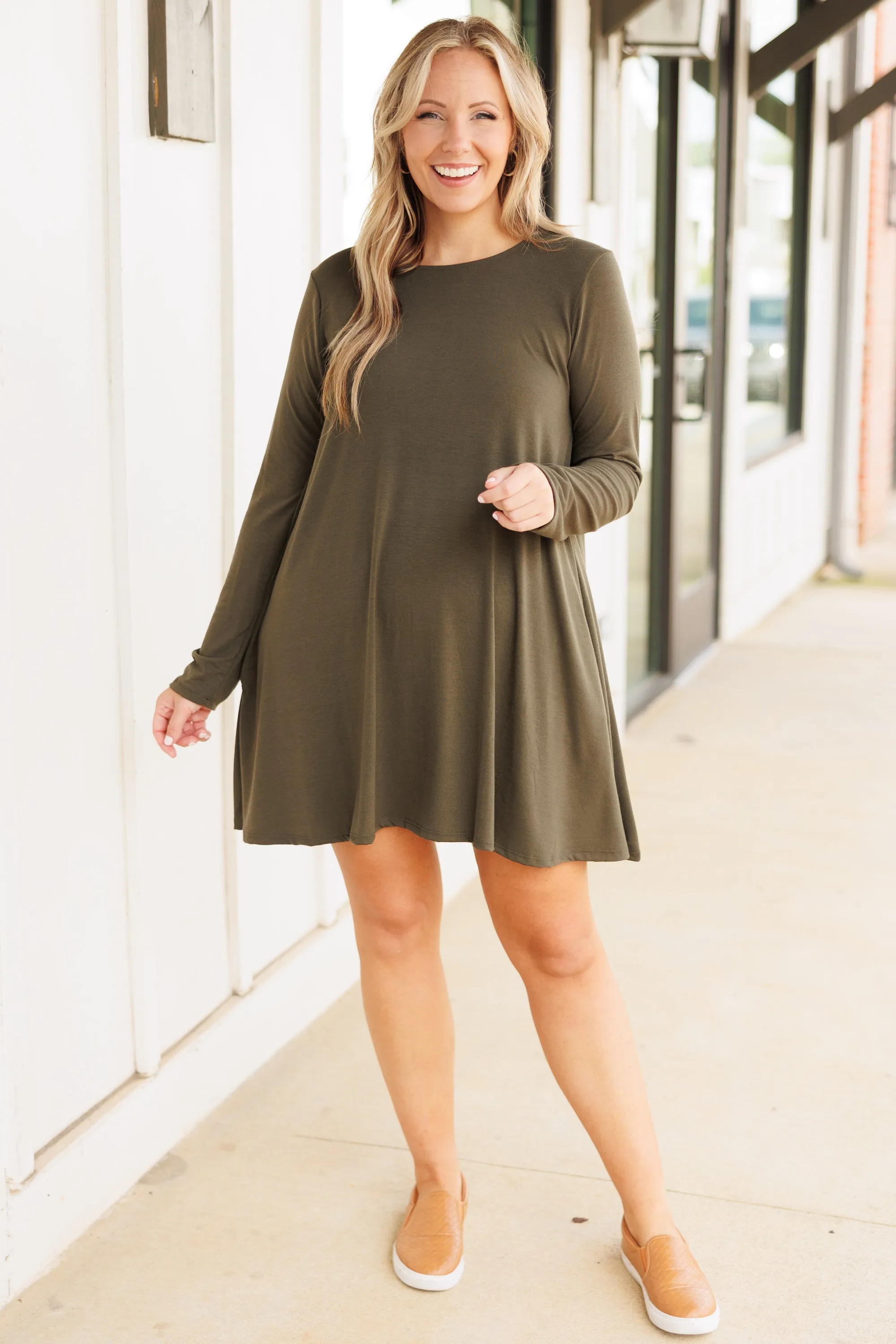 As Long As You're Here Tunic, Olive