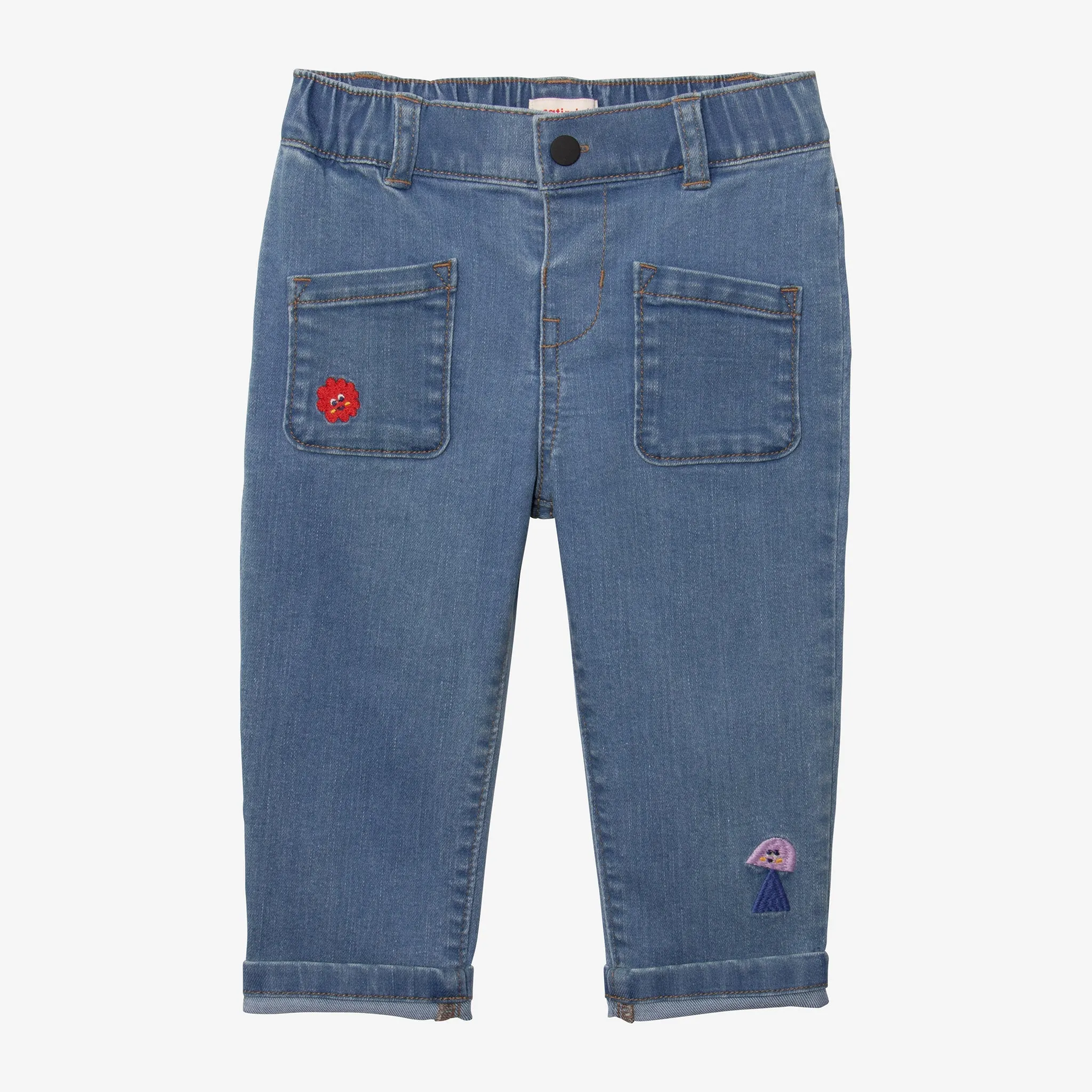 Baby girls' blue stone denim pants