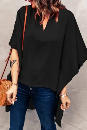 Black V Neck Blouse