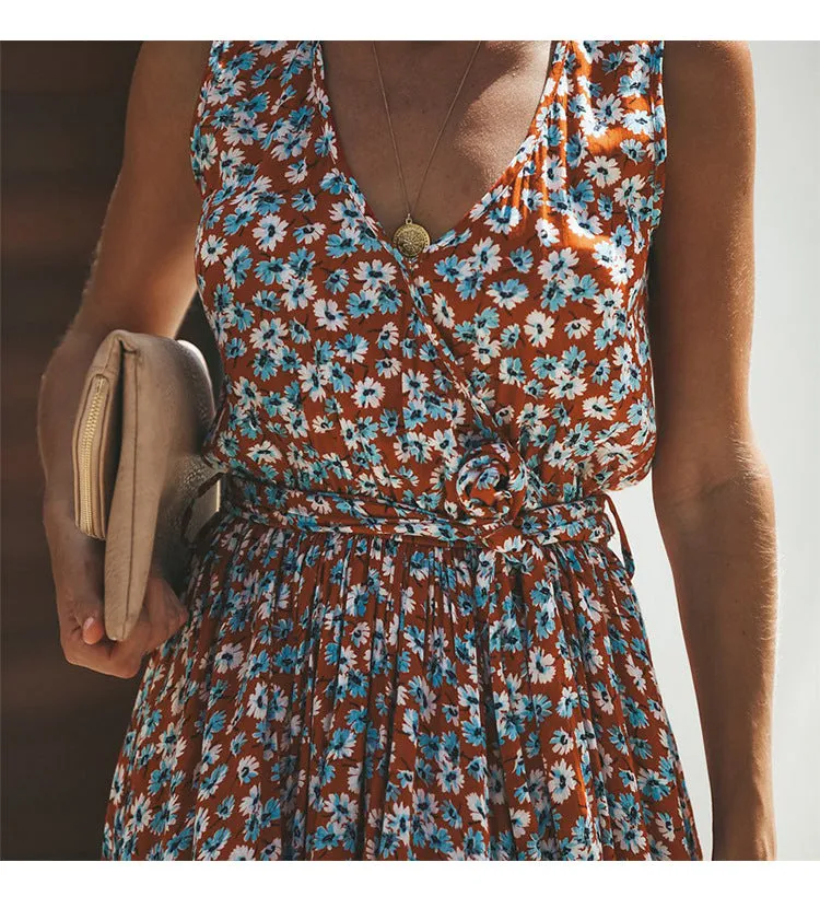 Boho Maxi Dress, Sundress, Cherry Blossom