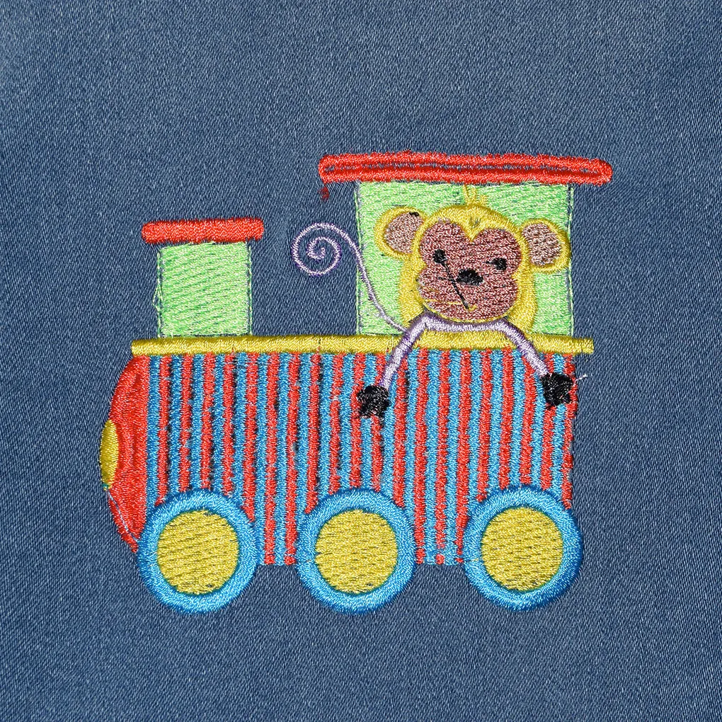 Child’s Embroidered Train Denim Jeans Jacket 5T
