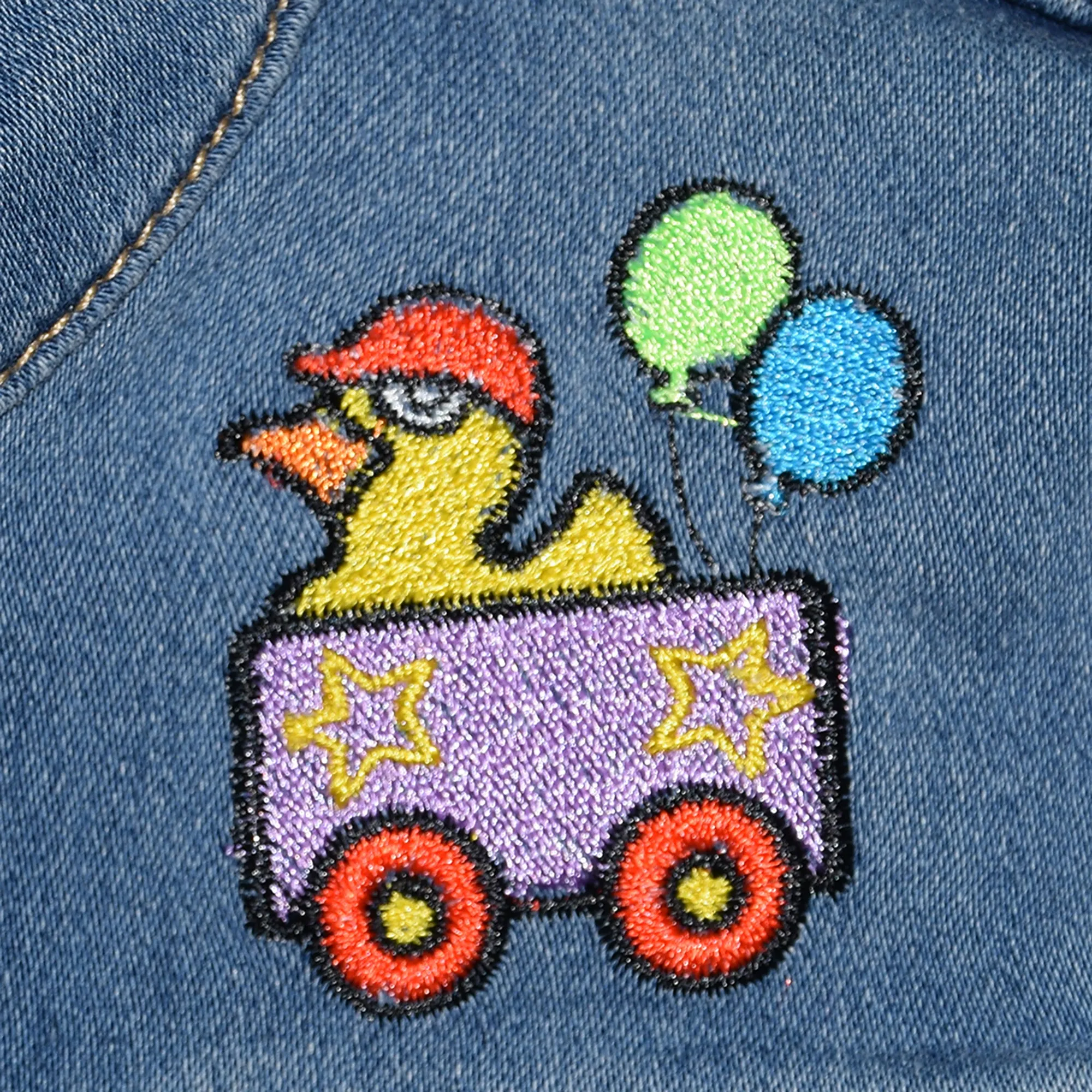 Child’s Embroidered Train Denim Jeans Jacket 5T