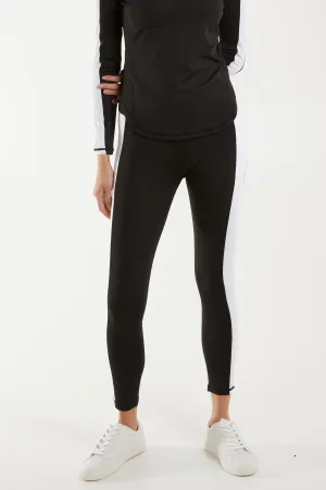 Contrast Stripe Pocket Activewear Leggings