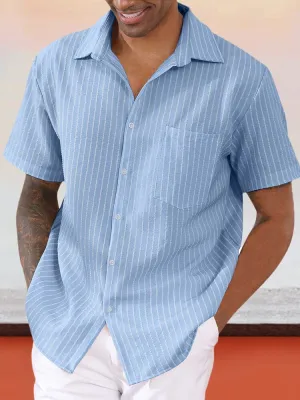 Cozy Stripe Cotton Linen Shirt
