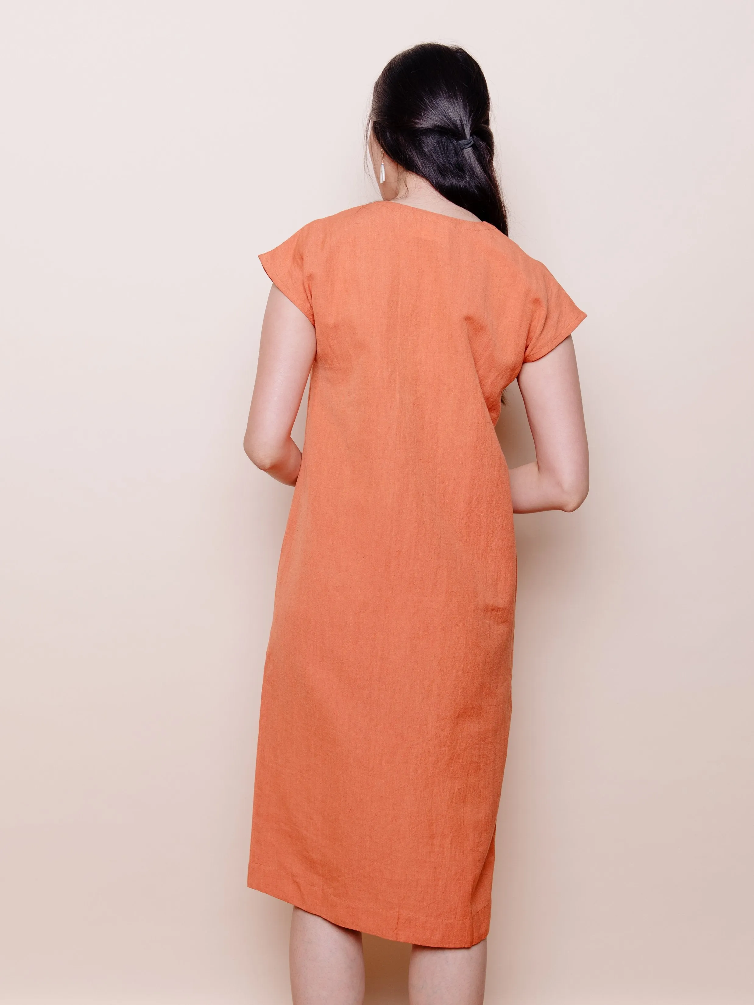 Darjeeling Pocket Dress - Amber Linen
