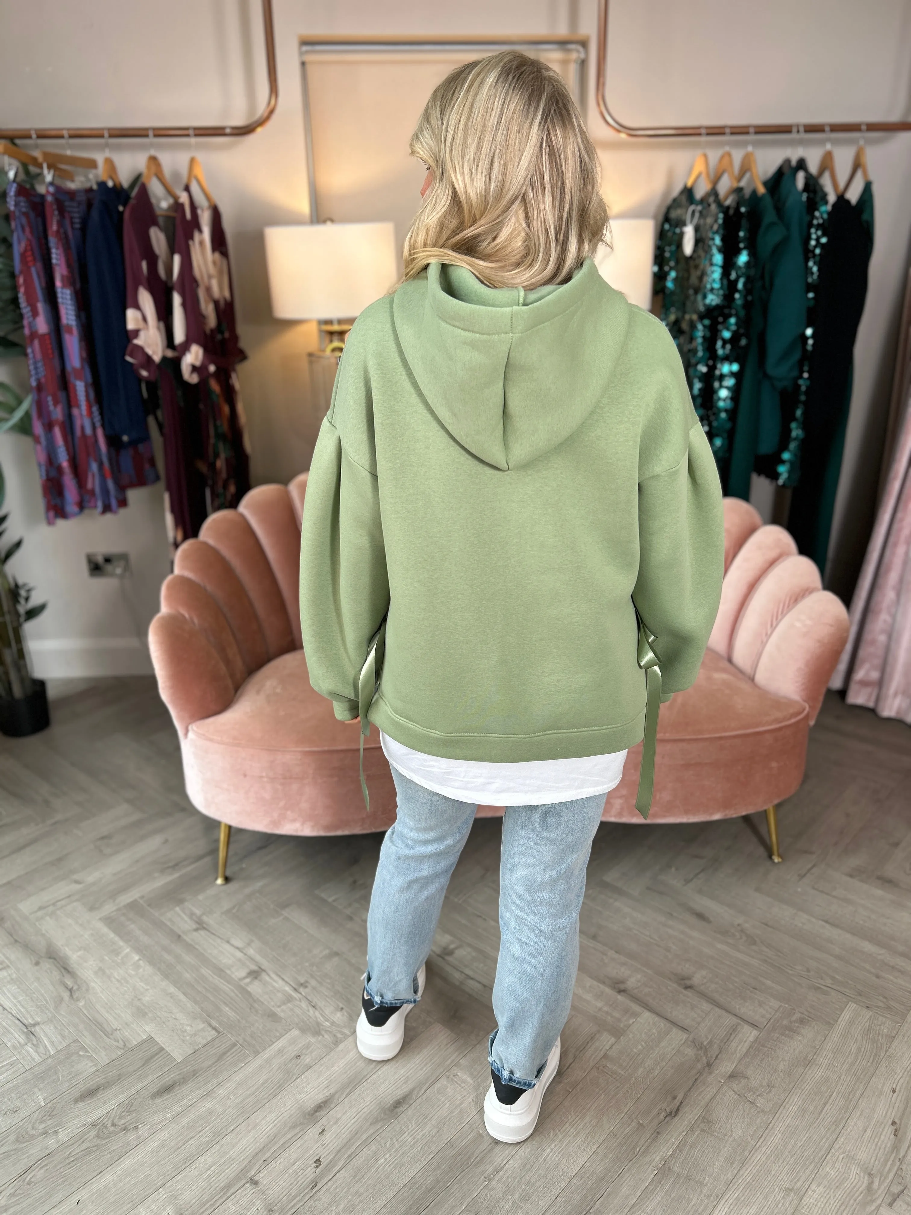 Double Layered Hoodie Sage