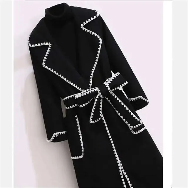 Elegant Long Coat With Belt