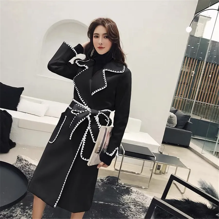 Elegant Long Coat With Belt