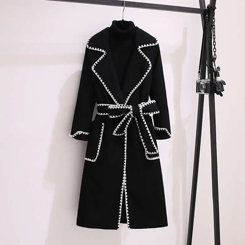 Elegant Long Coat With Belt