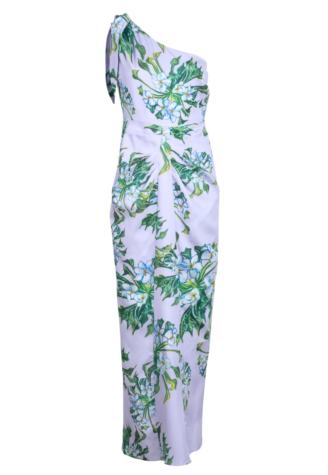 Flora Silk Dress in Lavender Mock Coffee