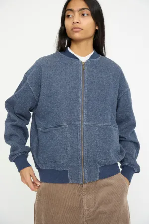 French Terry Denim Blouson in Navy