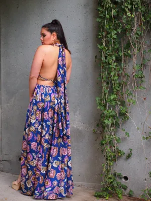 Juba Floral Halter Maxi Dress