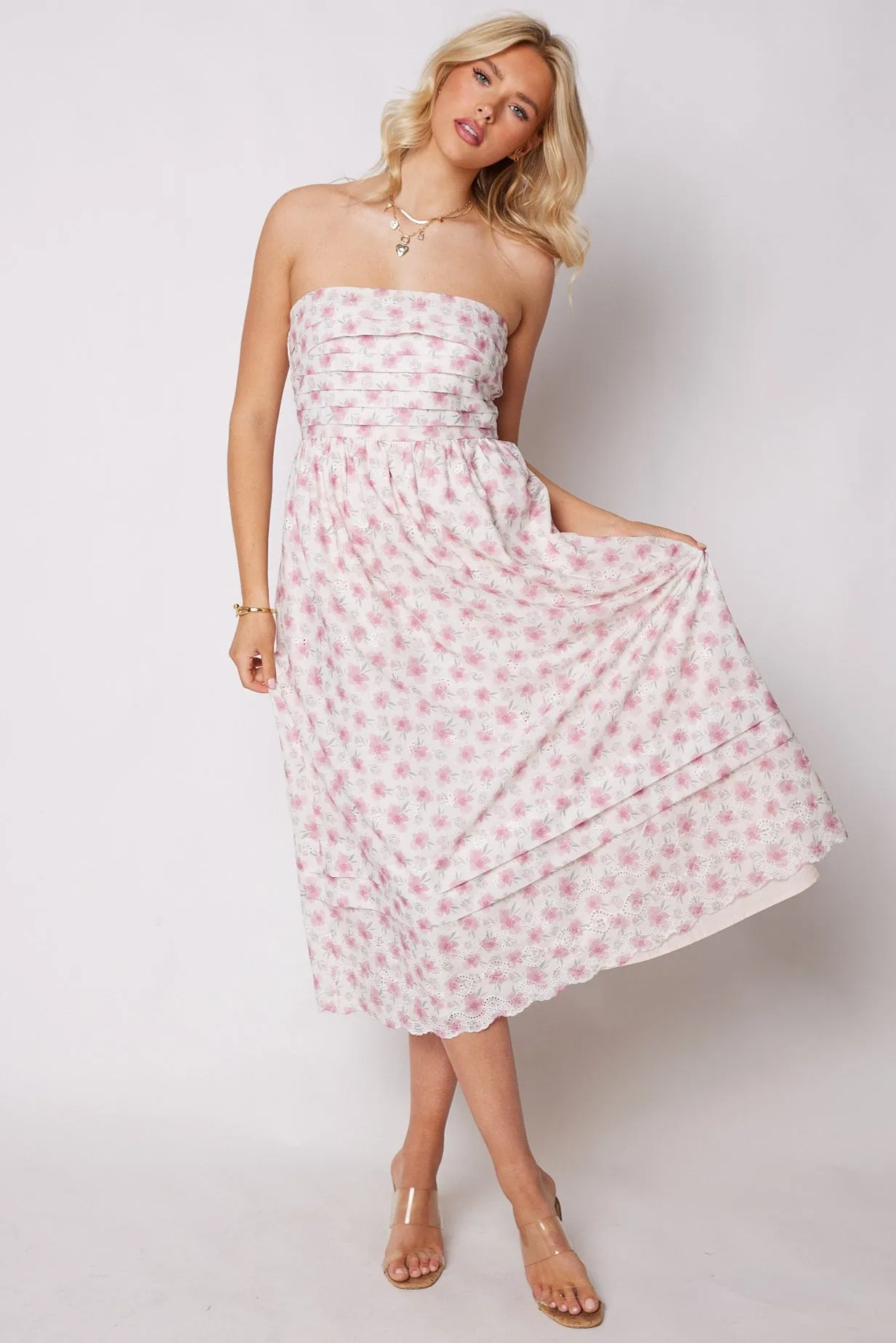 Kingsland Strapless Floral Maxi Dress