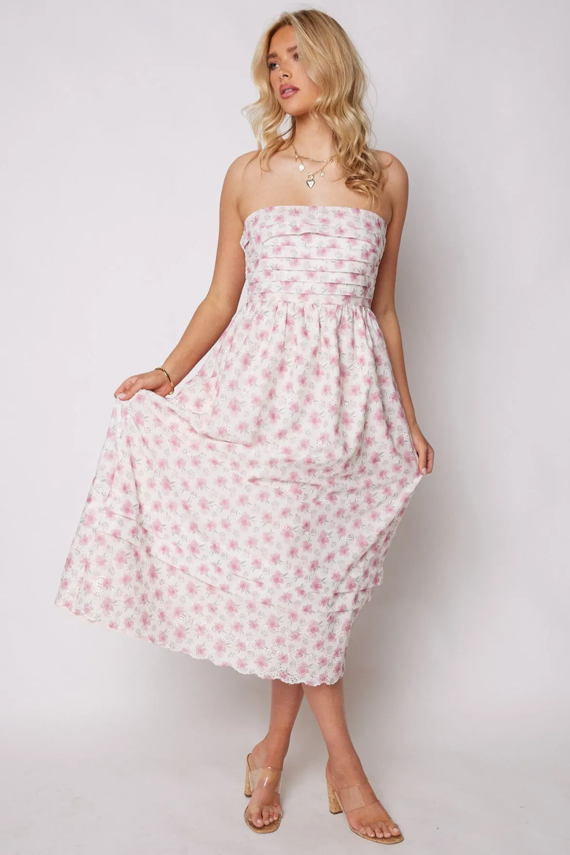 Kingsland Strapless Floral Maxi Dress