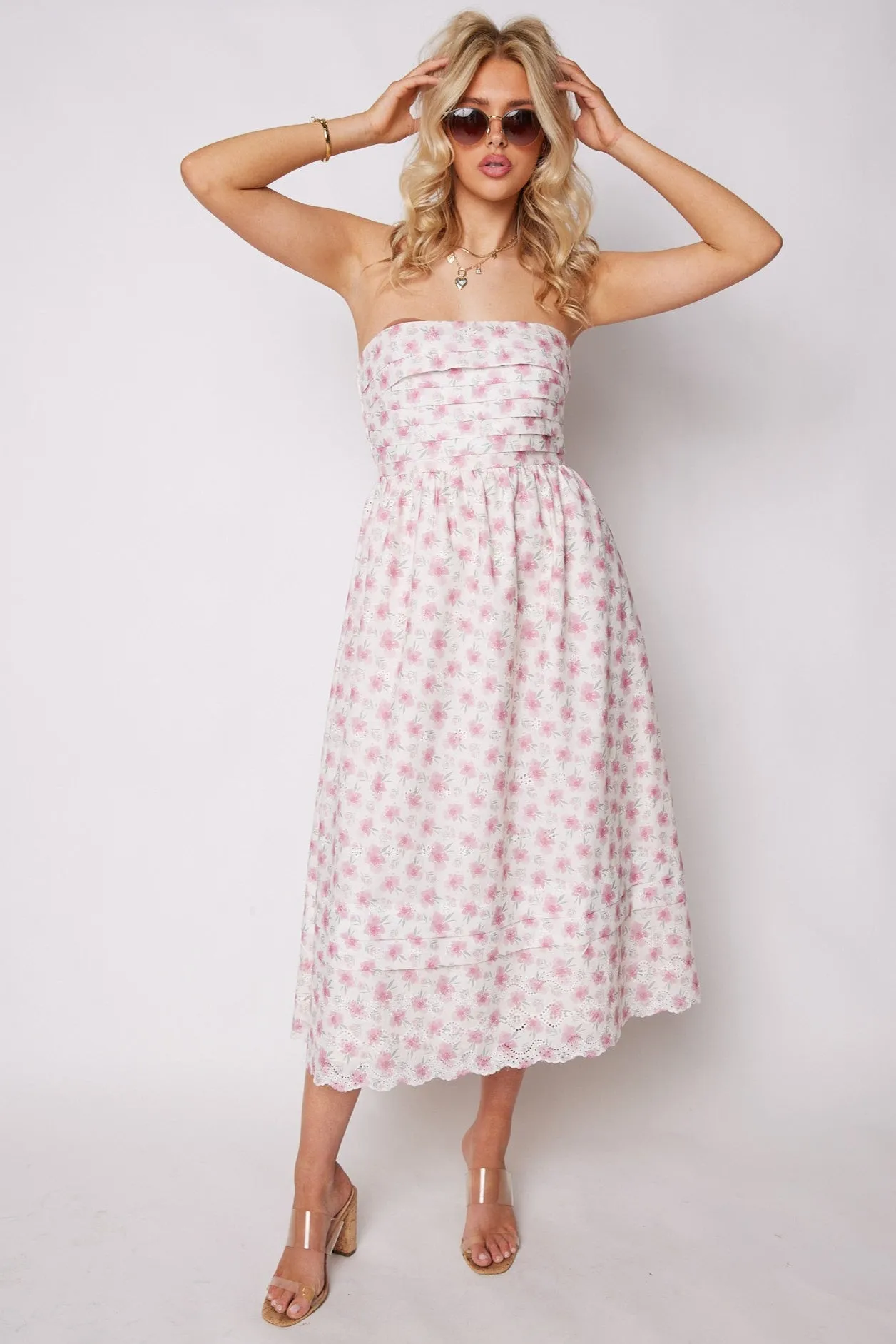 Kingsland Strapless Floral Maxi Dress