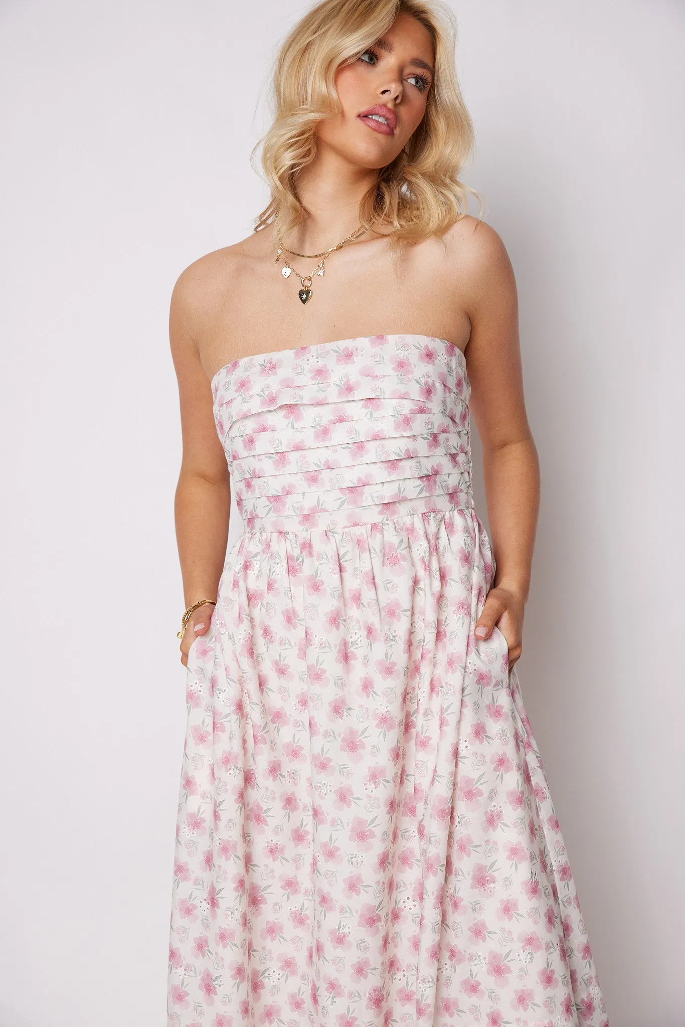 Kingsland Strapless Floral Maxi Dress