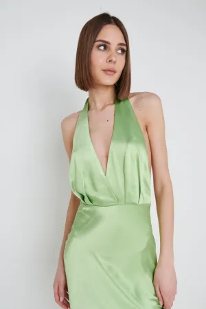 Luann Halterneck Midaxi Dress - Nocellara Green