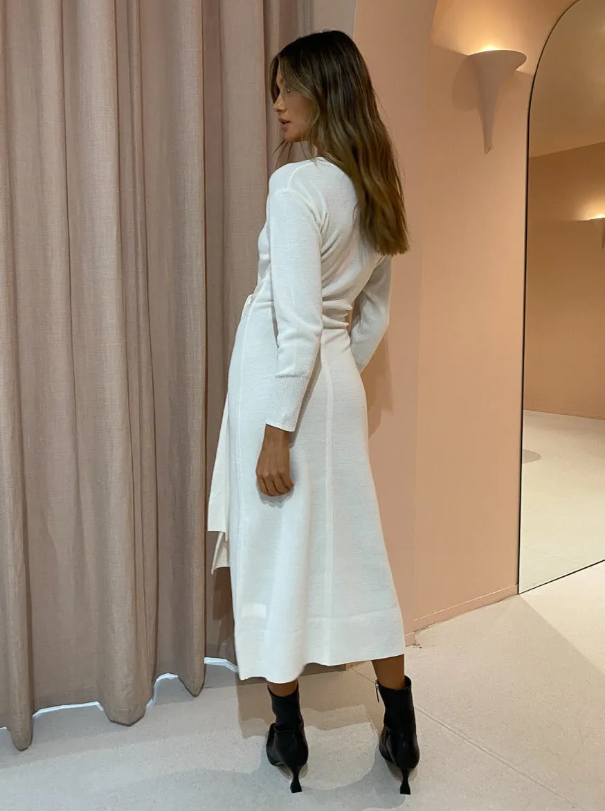 Manning Cartell Subtle Luxury L/S Knit Dress in Off White