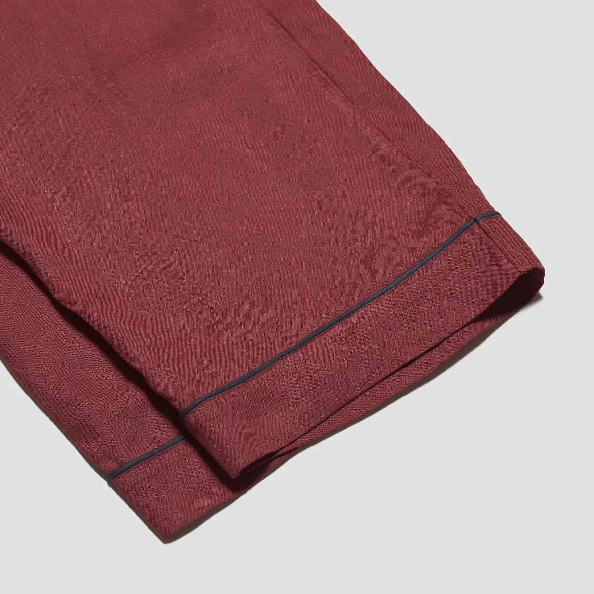 Men's Cherry Linen Pajama Set