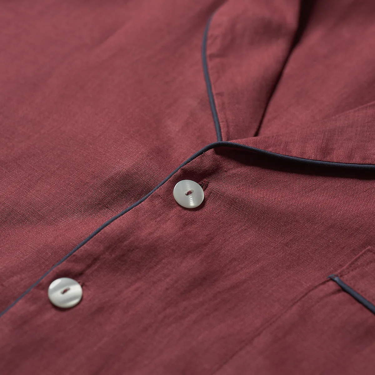 Men's Cherry Linen Pajama Set
