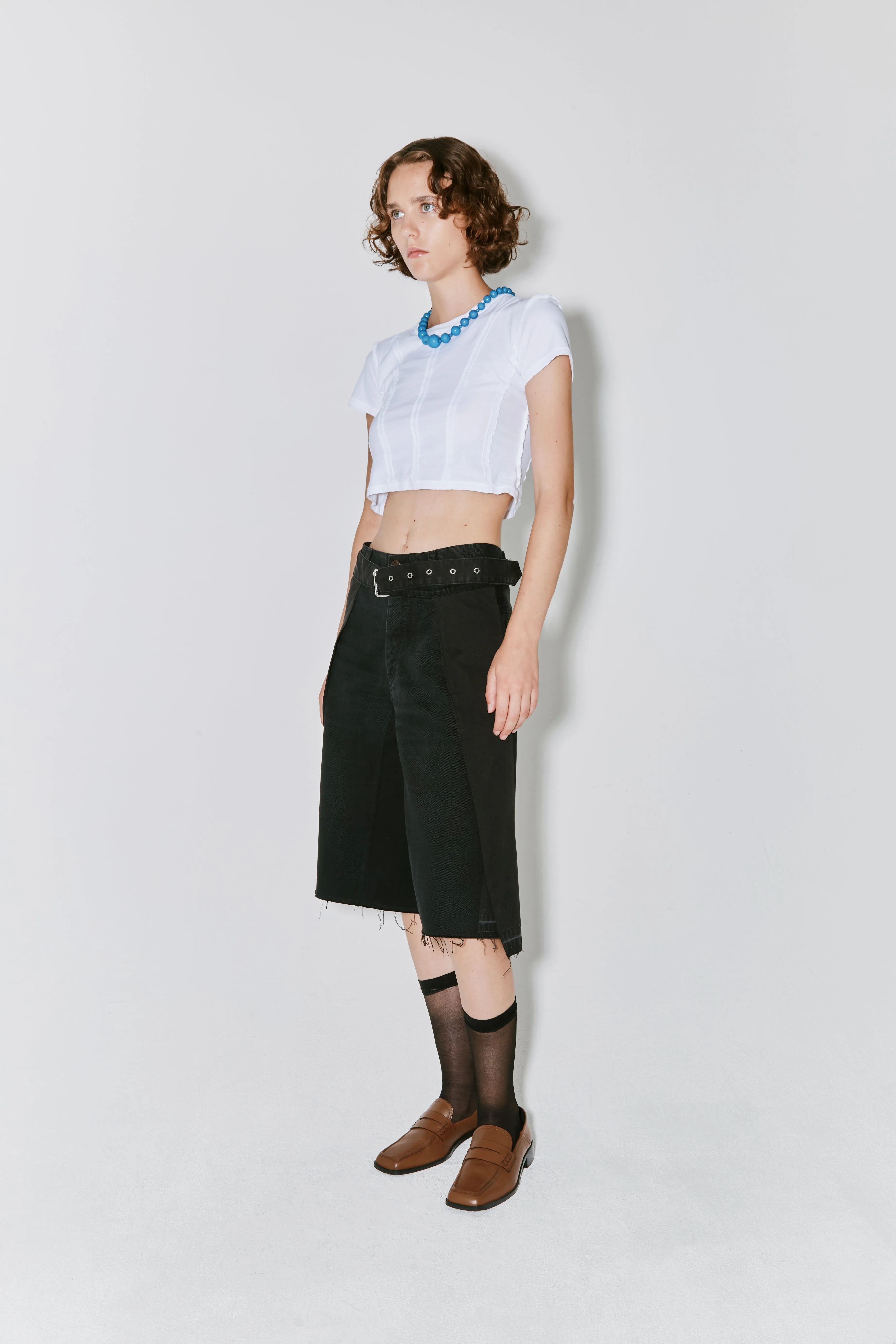 PACI shorts upcycled denim black