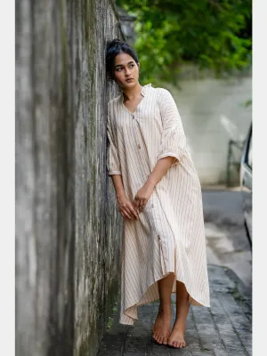 Plant Dye Kaftan Fit Handloom Dress