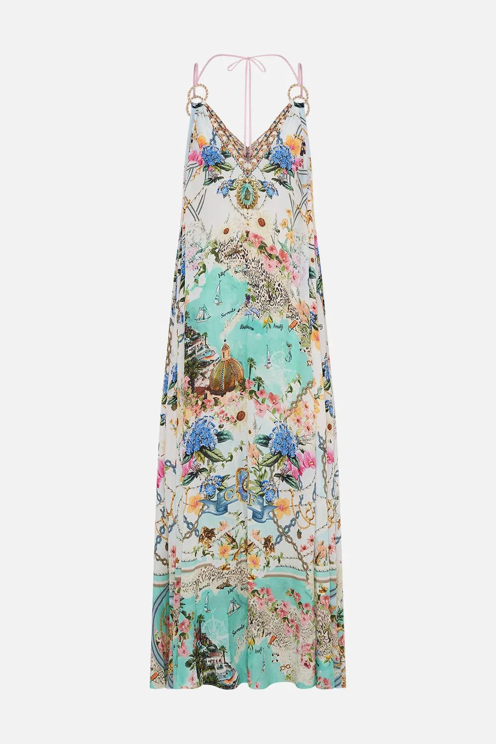 RING DETAIL STRAP DRESS AMALFI LULLABY