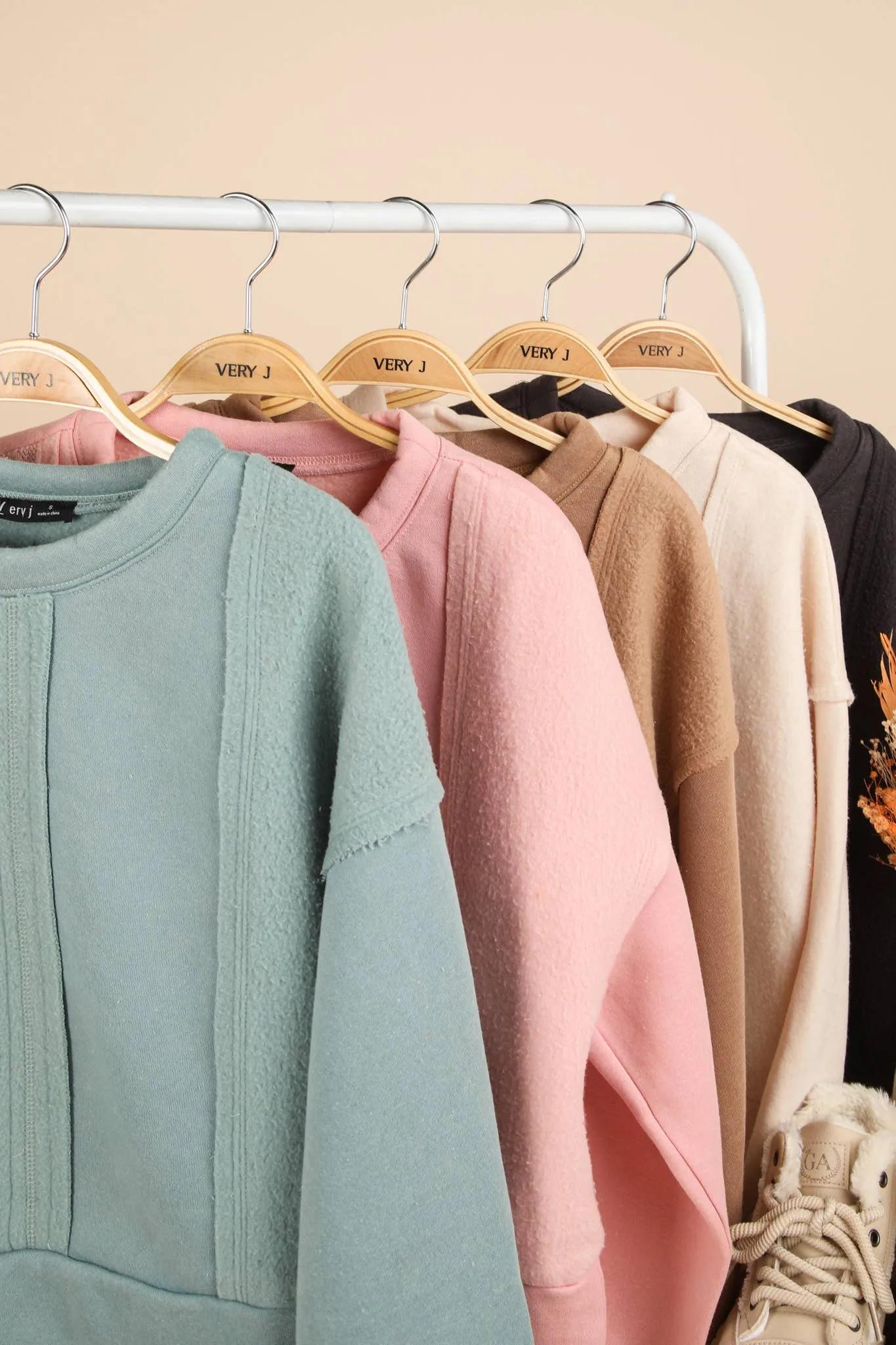 Sage Cozy Cable Contrast Sweatshirt