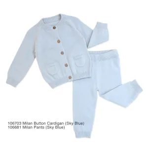 Viverano Organics - Milan Button Cardigan - Blue