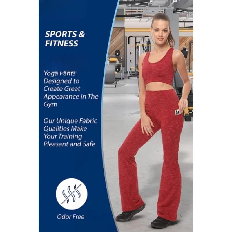 Women's Multicolor Pattern Bootcut Leg Ultimate Yoga Pants High Waist Leggings
