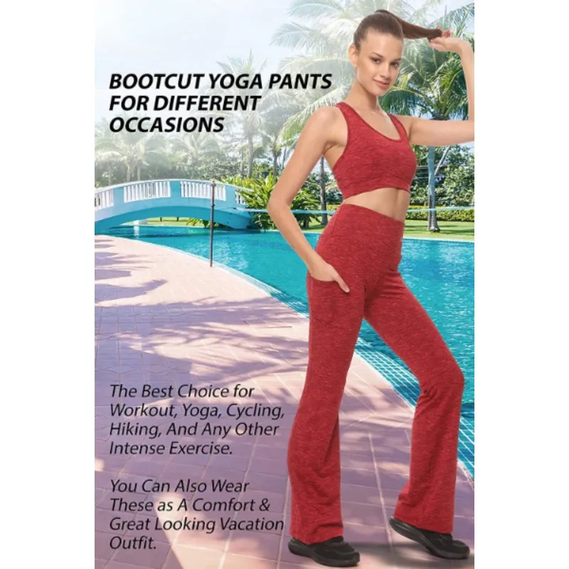 Women's Multicolor Pattern Bootcut Leg Ultimate Yoga Pants High Waist Leggings